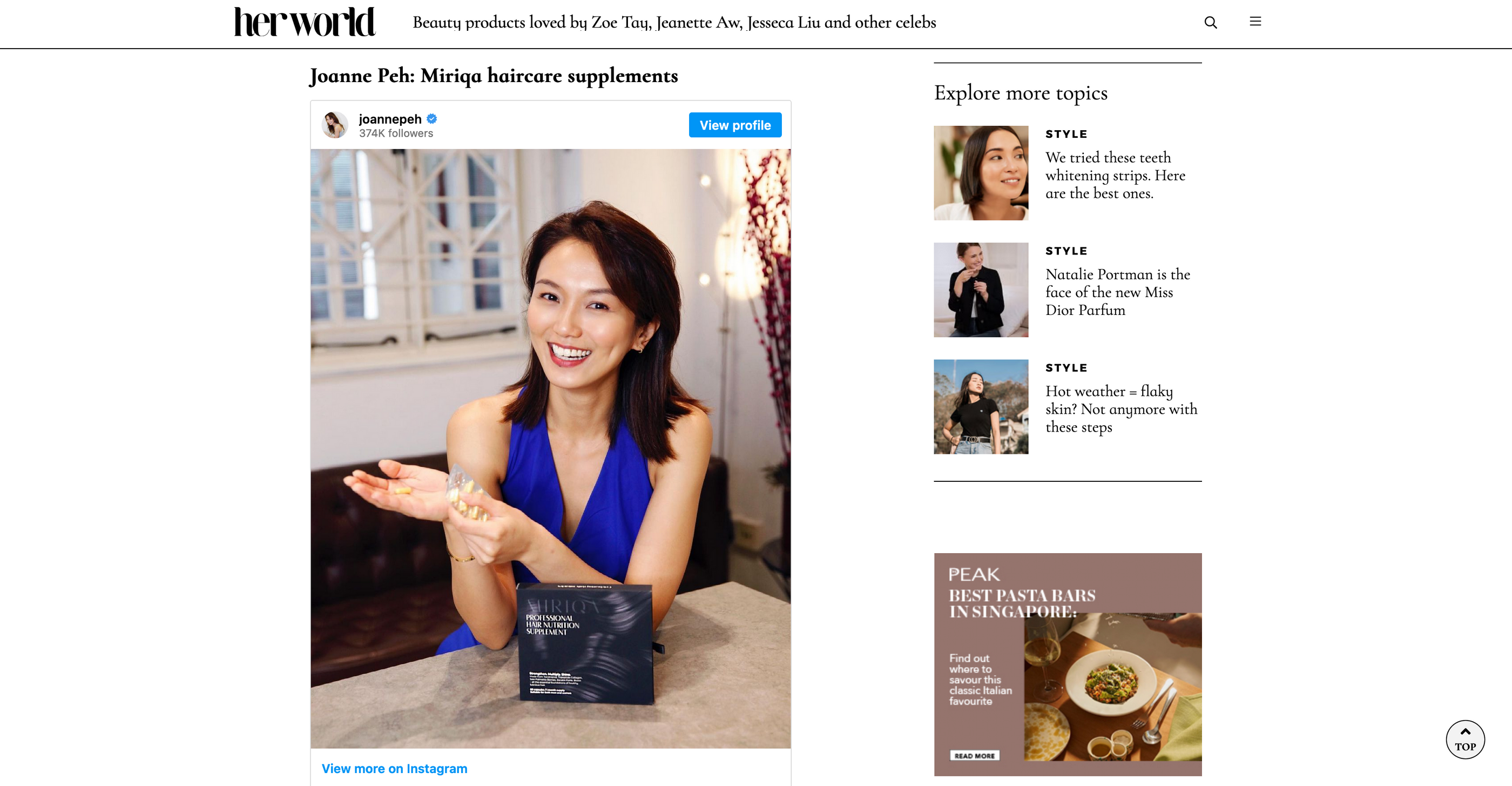 Beauty Products Loved By Chantalle Ng, Joanne Peh And Other Celebs by Her World Singapore