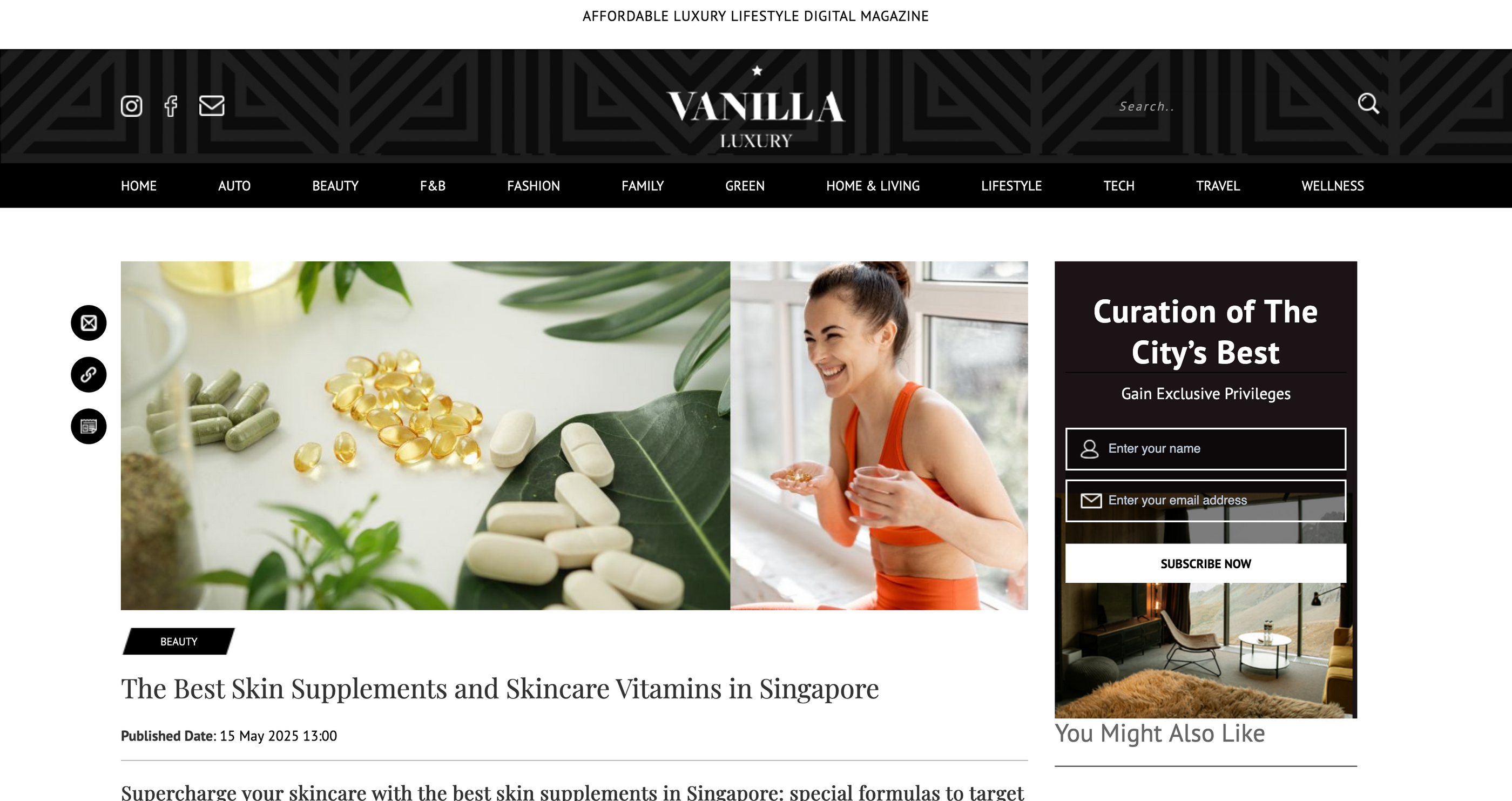 The Best Skin Supplements and Skincare Vitamins in Singapore