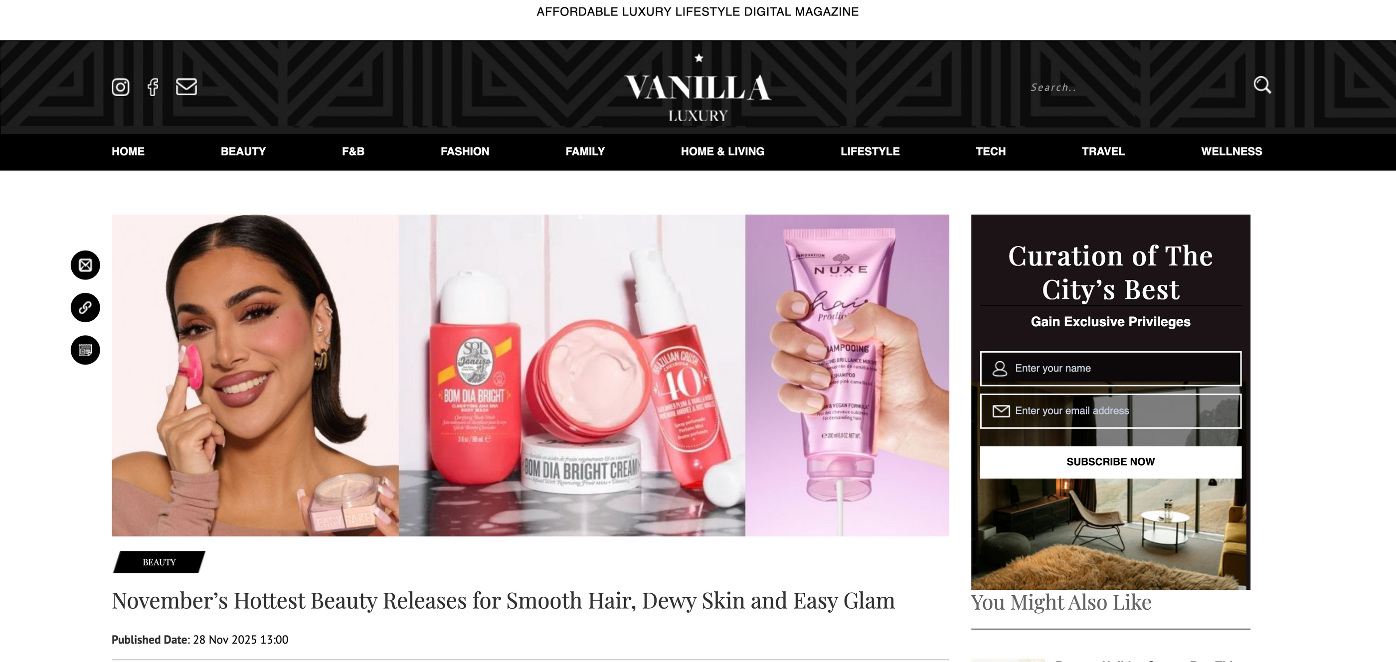 November’s Hottest Beauty Releases for Smooth Hair, Dewy Skin and Easy Glam