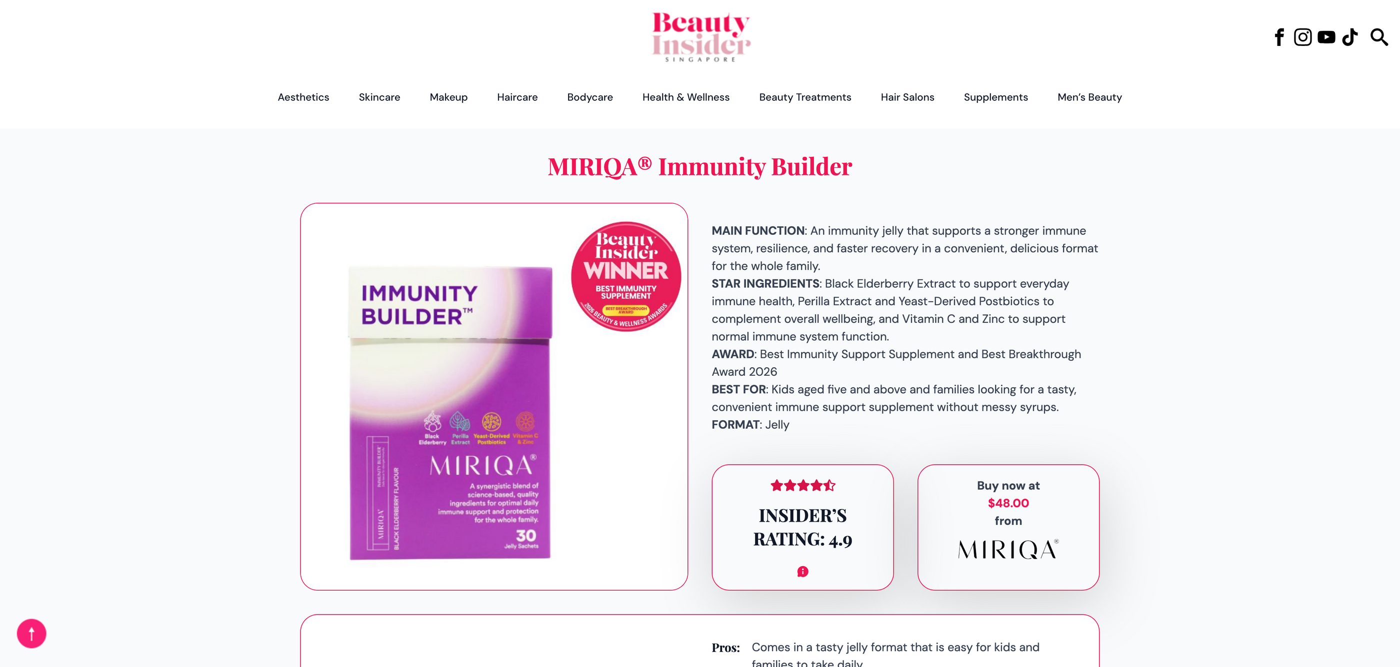 MIRIQA® Immunity Builder