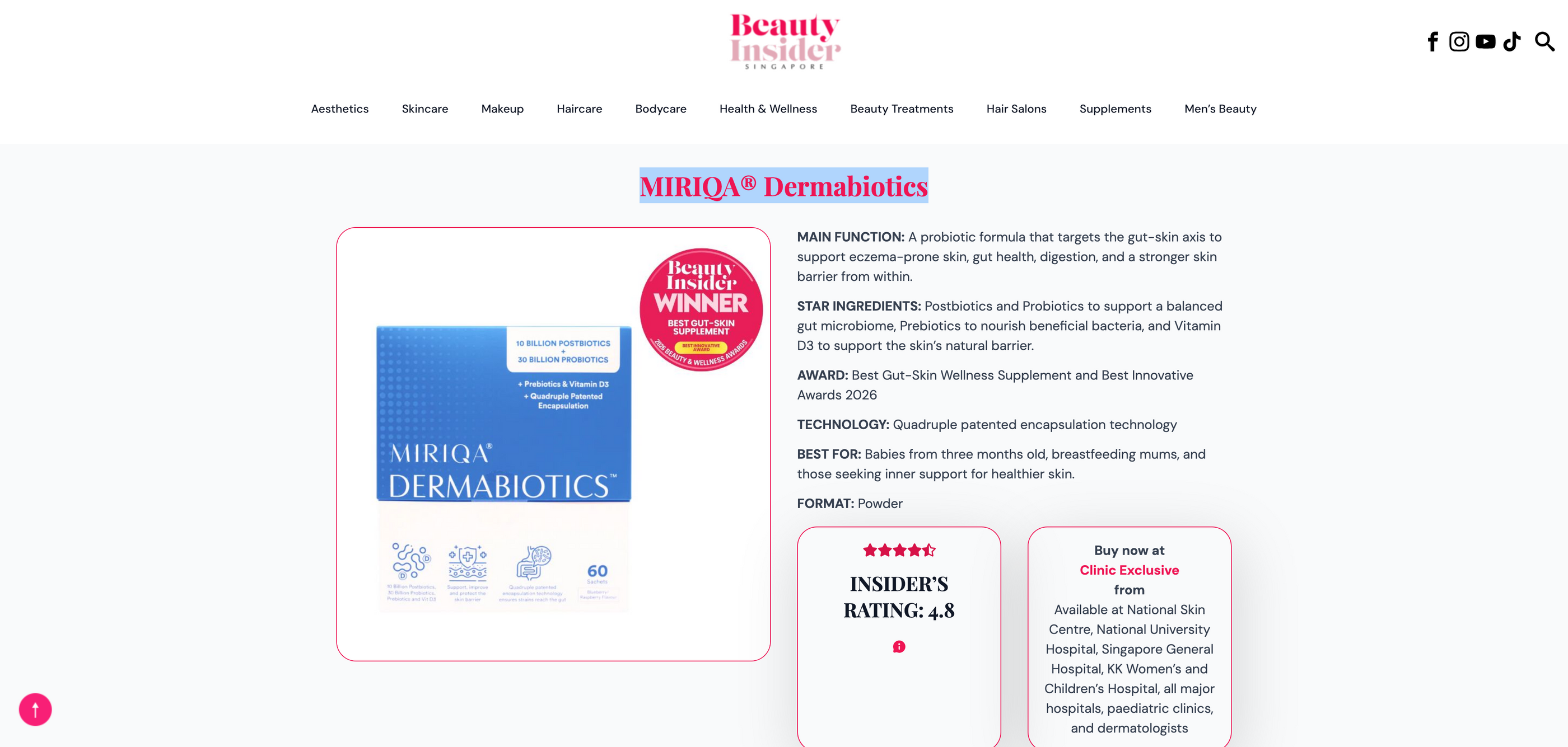 MIRIQA® Dermabiotics