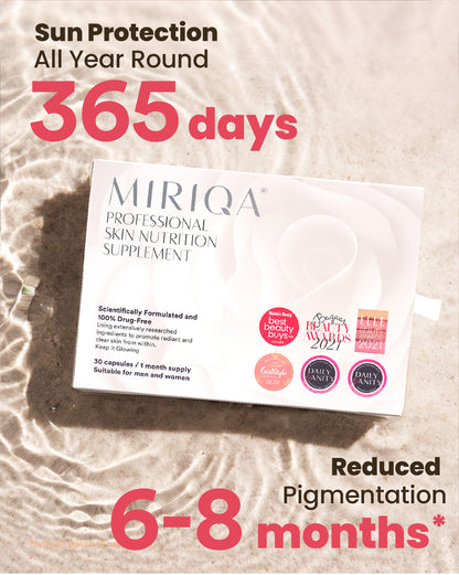 MIRIQA® Professional Skin Nutrition Supplement (Oral Sunblock)