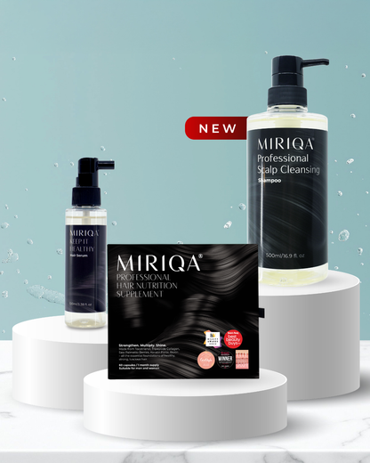 Scalp Cleansing Shampoo + Hair Supplement + Keep It Healthy Hair Serum Bundle