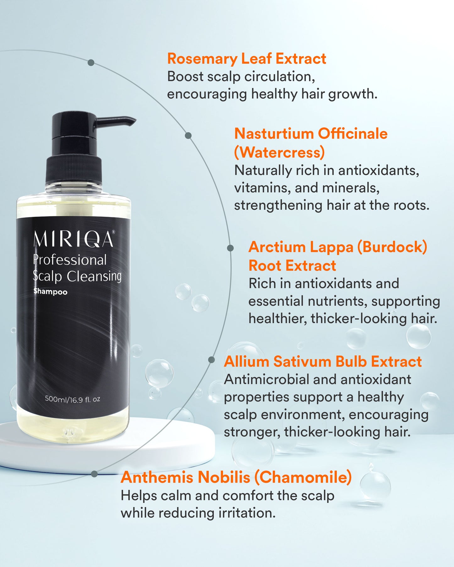 MIRIQA® Professional Scalp Cleansing Shampoo 500ml